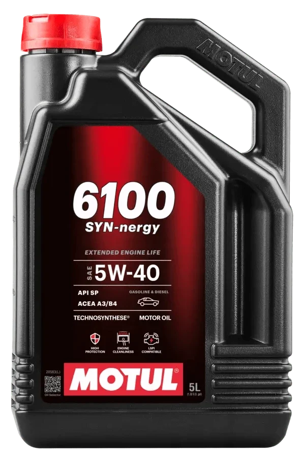 MOTUL 6100 ENGINE OIL SYNTHETIC MOTUL 6100 SYN 5W-40 5L - 5W-40 5L